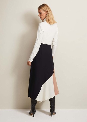 Phase Eight Zelaina Asymmetric Skirts Navy Australia | RG0194827